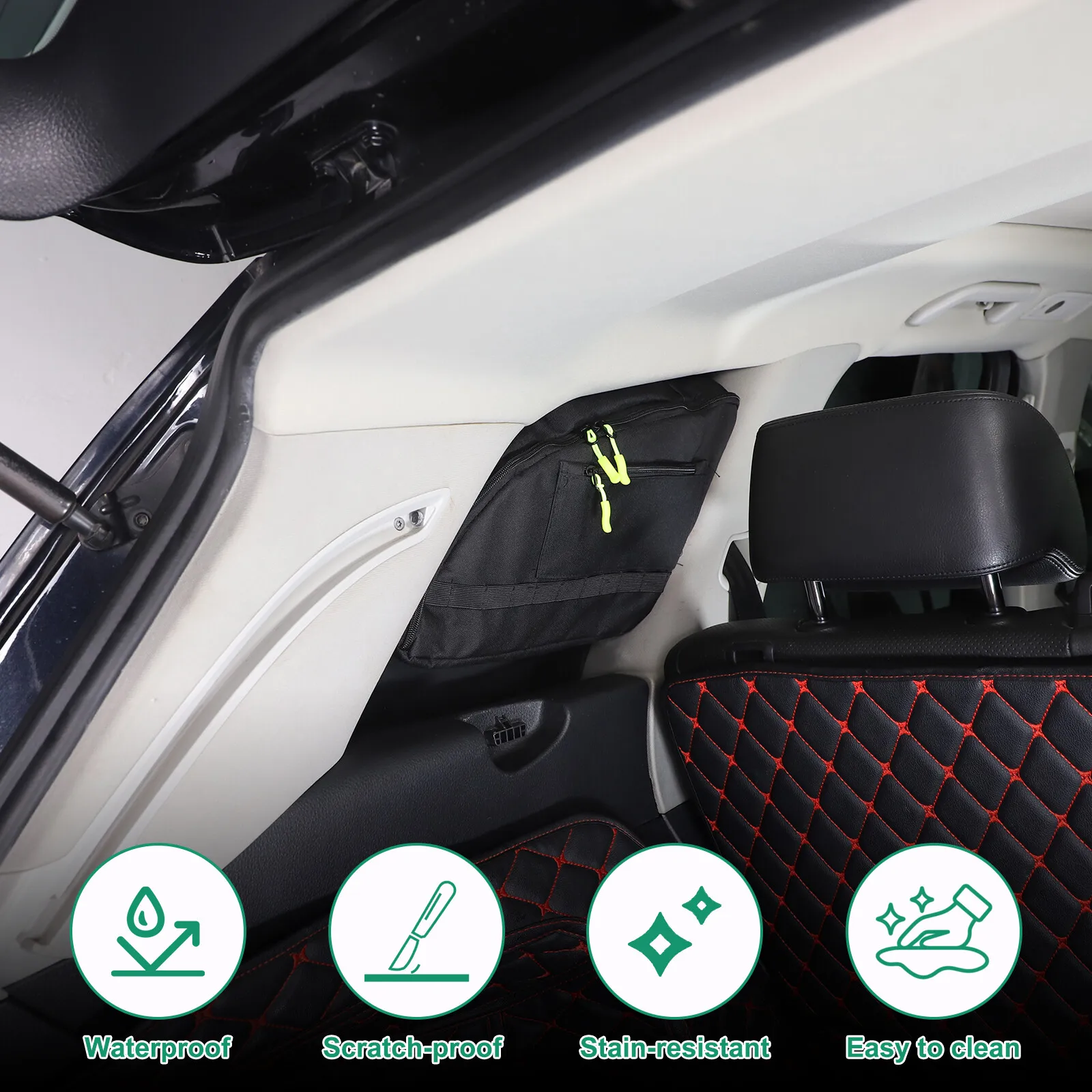 

Car Trunk Multifunctional Storage Side Window Storage Bag For Volkswagen Touareg 2011-2018 Cloth Organizer Tool Bag Accessories