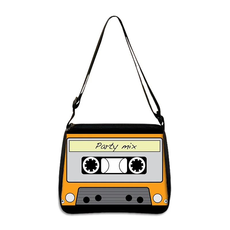 80s 90s Women Vintage Cassette Handbag Audio Mixtape Magnetic Music Tape Casual Shoulder Bags Portable Ladies Small Clutch Gift