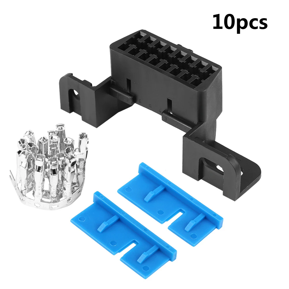 OBD2 II 16Pin Female Connector OBDII Cable Car Auto Adapter Plug Shell Kit for GM J1962 OBDII Female Connector