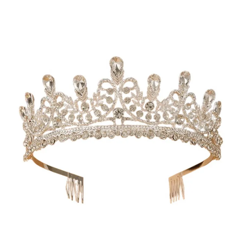 تيجان العرائس الأوروبية والأمريكية، أغطية الرأس، زينة الأميرة، التيجان، إكسسوارات الشعر، إكسسوارات فستان الزفاف