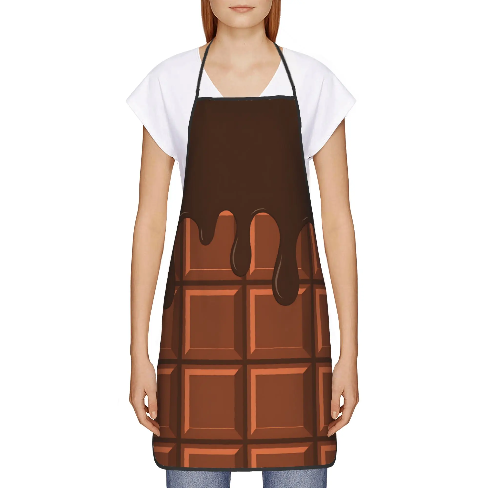 Ice Cream  Apron  Household Fashionable Kitchen Accessories Barber Home Aprons without Pocket