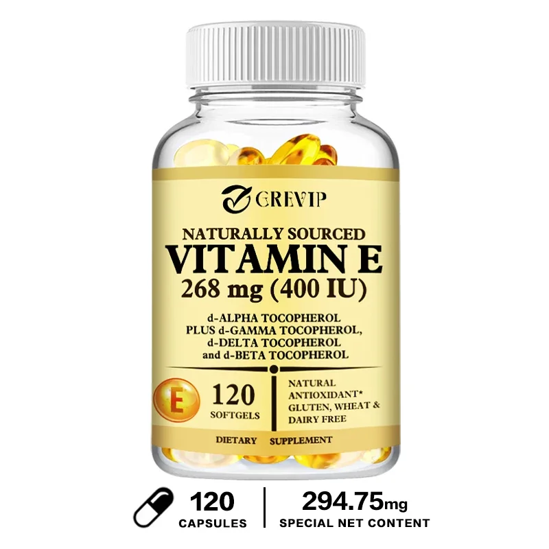 Vitamin E - Skin and Liver Health, Improves Blood Circulation, Protects Cells From Oxidative Stress