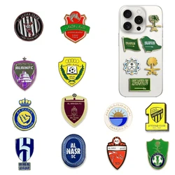 10 Pieces Phone Case Sticker Accessories AL ahli Saudi Arabia Team Logo Series Al aitihad Alloy Al WASL Brooch Alnasser