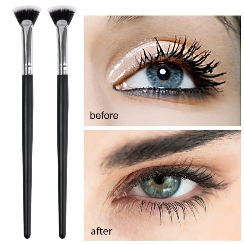 Professional Fan-shaped Eyelash Brush Mascara Highlighter Powder Makeup Brushes Soft No Shedding Eyelash Extension Beauty Tools