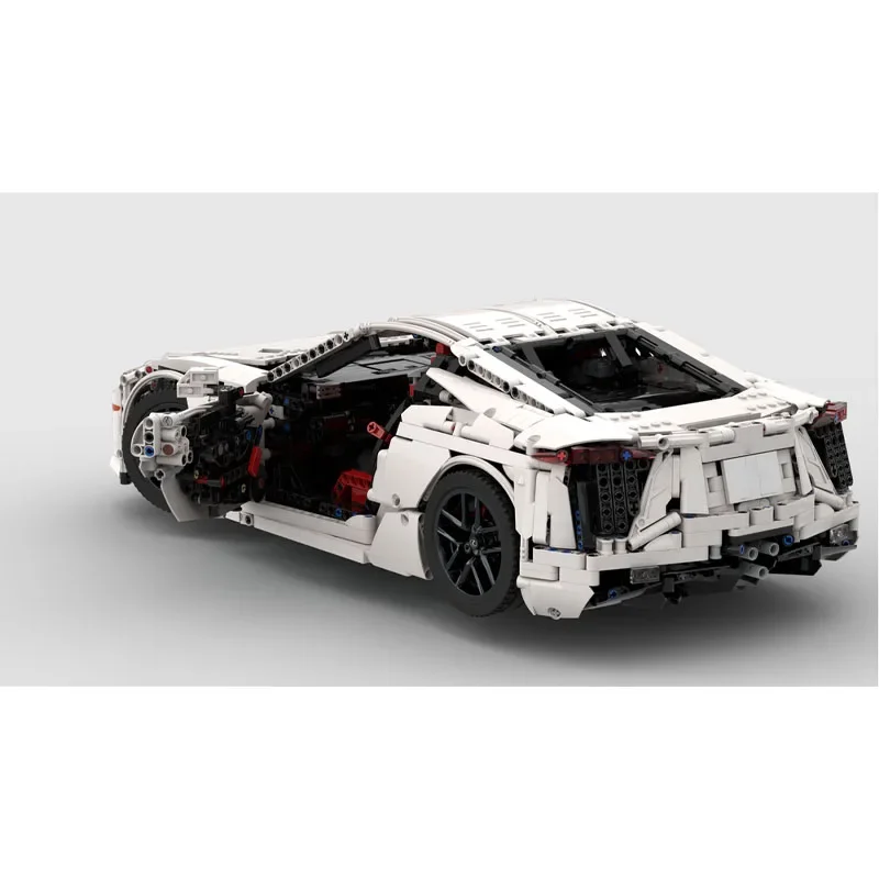 MOC-186809 White New LFA 1:8 Supercar Assembly Stitching Building Block Model 4091 Building Block Parts Kids Toys Birthday Gift