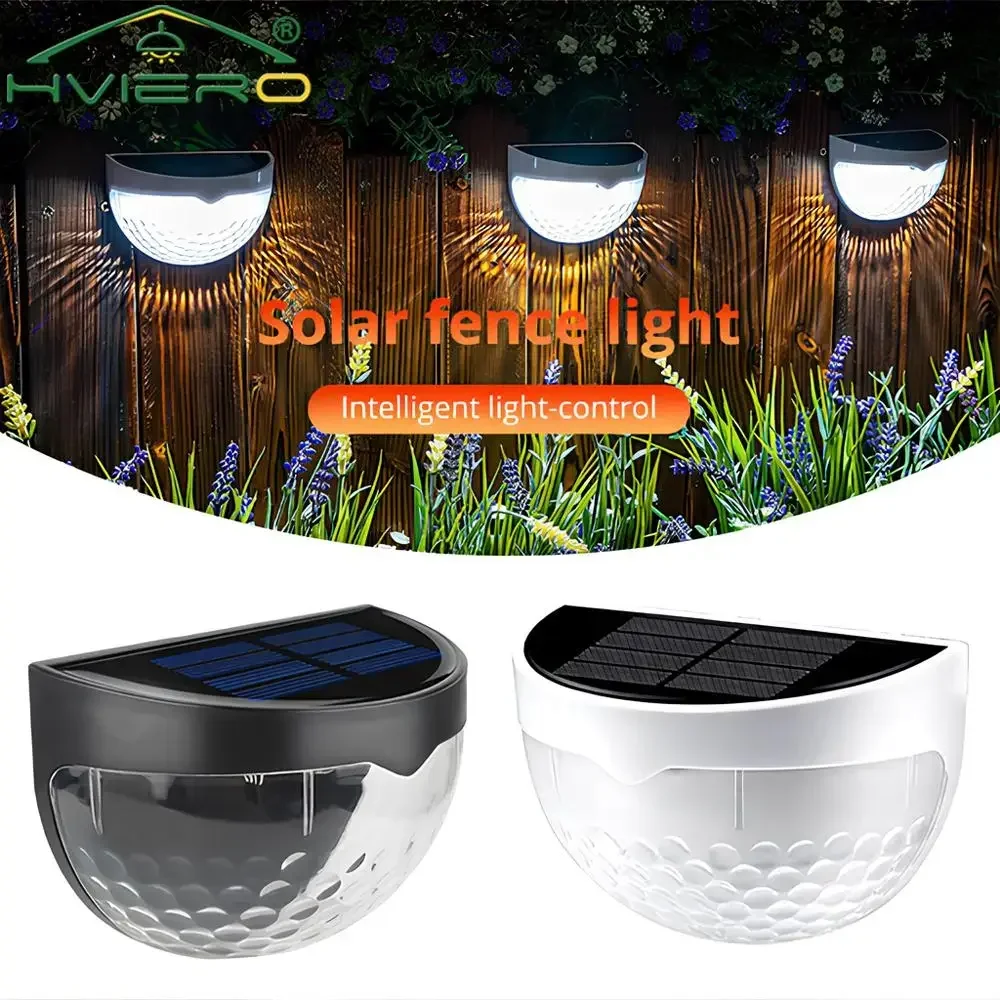 Solar Lights Outdoor 6LED Semi-circular Wall Step Garden Layout Terrace Ambiance Decorated IP65 Waterproof Family Courtyard Lamp