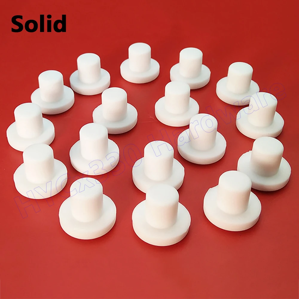 2mm - 51.3mm White Solid / Hollow Stopper Plug Silicone Rubber T-type Sealing Cap Dust Plugs,Inserts Bungs End Cap