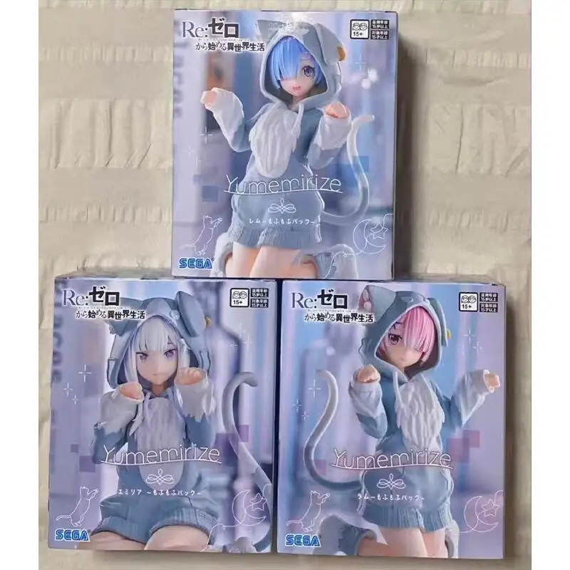 

[Genuine] Original Sega Re: Zero - Starting Life In Another World Yumemirize Emt Ram Rem In Stock Anime Figure Model Toys Gift