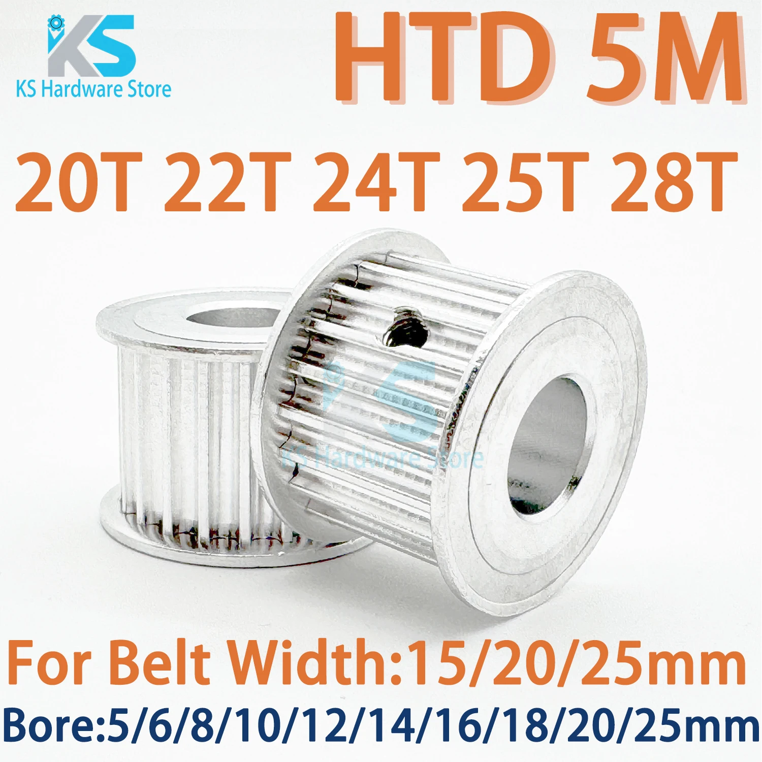 HTD 5M Timing Pulley 20T 22T 24T 25T 28Teeth HTD5M Pulley 20teeth 22teeth 24teeth HTD 5M Pulley Synchronous Wheel 5M Belt Pulley