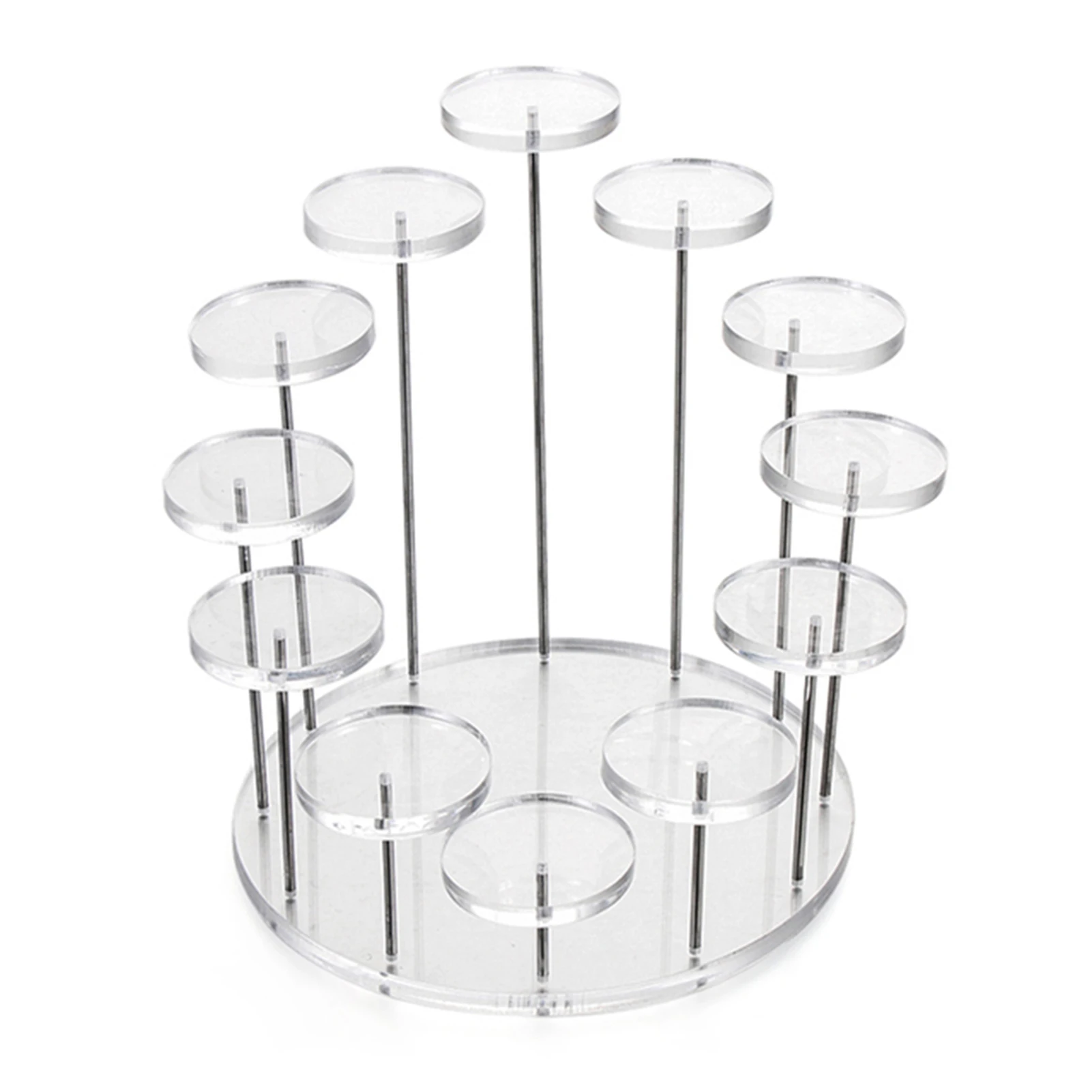 Multi-Layer Cupcake Stand Acrylic Tiered Serving Round Cupcake Tower for Party Dessert Stand for Decoration Cake Stand