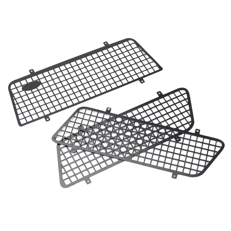 3Pcs Metal Window Mesh Protective Net Decoration for TRX4 82046-4 1/10 RC Crawler Car Upgrade Parts