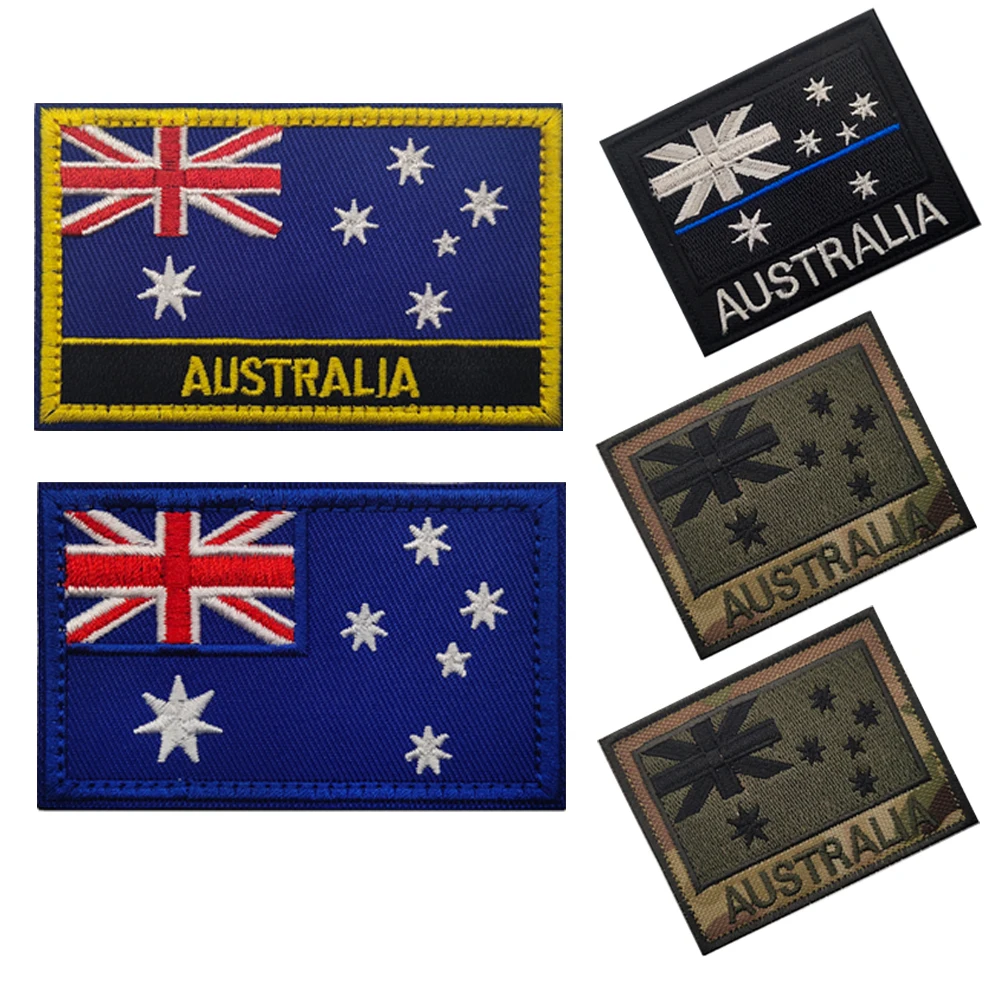 Etichetta di abbigliamento Chooseful della toppa della bandiera australiana cucire sulla borsa cappello Mulitary Cap Hat cappotti Sticker Applique AU Flag Patch