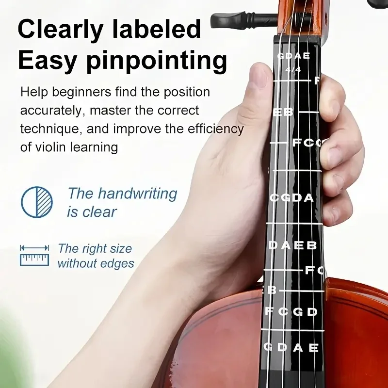 1/4 4/4 4/3 1/8 Violin scale stick bitmap scale without leaving glue beginner violin special sticker 1PC