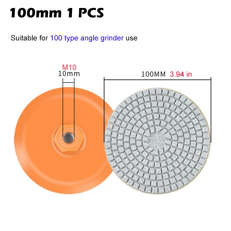 1 piece of sandpaper for stone edge sanding, 100 type angle grinder special sanding disc, 80/100mm diamond sand