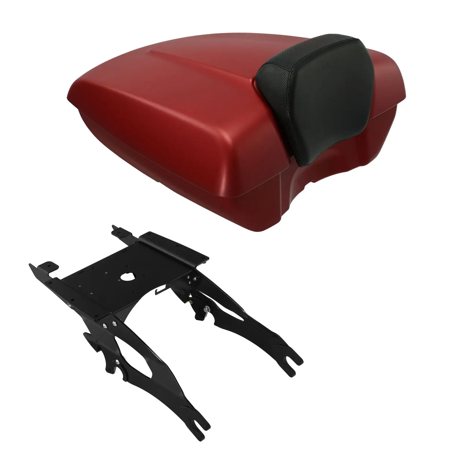 Motorcycle Low Profile Trunk Backrest Mount Rack For Indian Challenger Chieftain Roadmaster 2014-2025 Lugage Tail Box