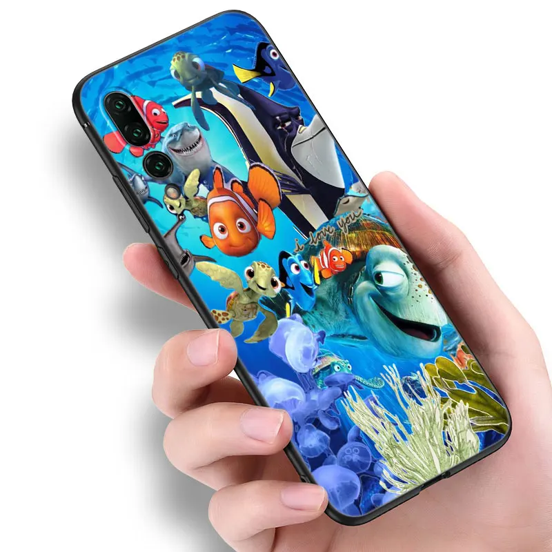 Disney Finding Nemo Dory Black Phone Case For Huawei P8 P9 P20 P30 P40 Mate 8 9 10 Lite 20 30 P50 Pro Plus 20X P Smart 2020