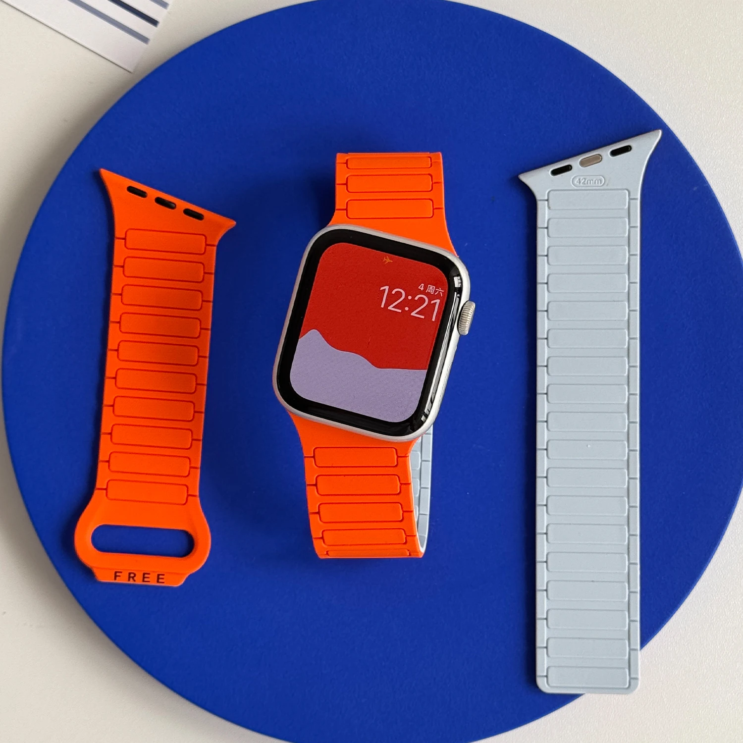 Bracelet magnétique en silicone à design incliné pour Apple Watch Band Ultra 3 49mm 46mm 41mm 42mm 45mm 44mm iWatch Series 11 10 9 8 7 SE