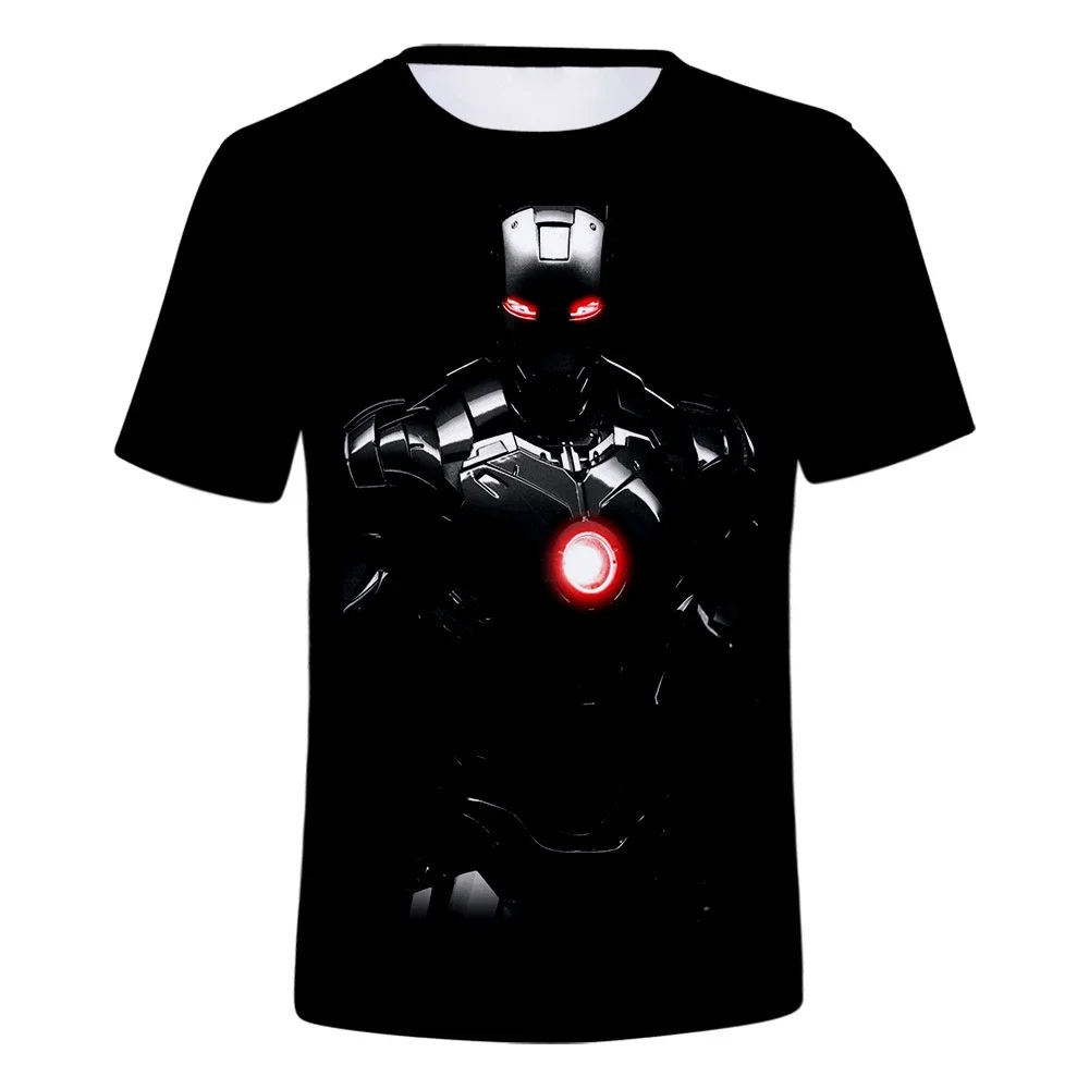 Disney T-Shirts Iron Man Cartoon Anime 3D Print Streetwear Men Women Casual Fashion Oversized T Shirt Kids Boys Girls Tees Tops