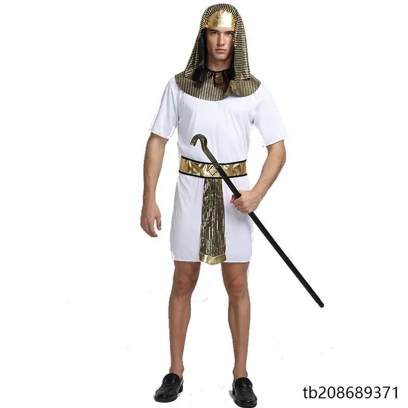 زي الهالوين للرجال البالغين، زي الفرعون، ملابس الأمير النيلي الروماني القديم، زي أسطوري، ملابس حفلات بطابع مصري #2