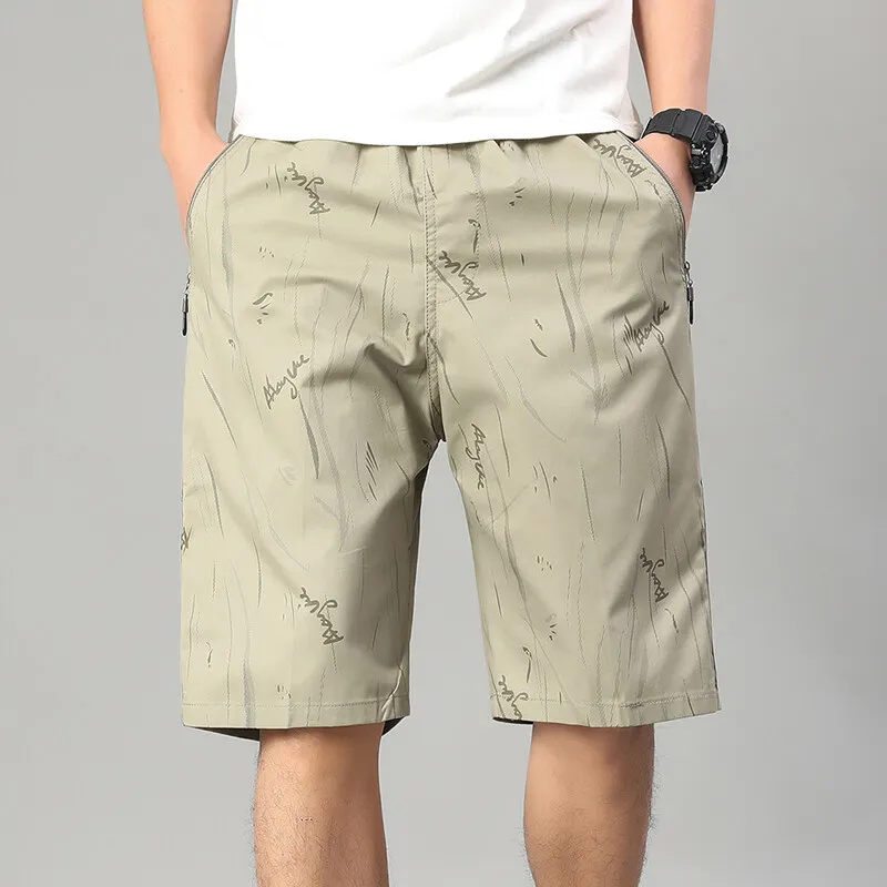 Мужские повседневные рабочие шорты большого размера с короткой эластичной резинкой на талии, пляжные купальники высокого качества, быстросохнущие шорты для бега