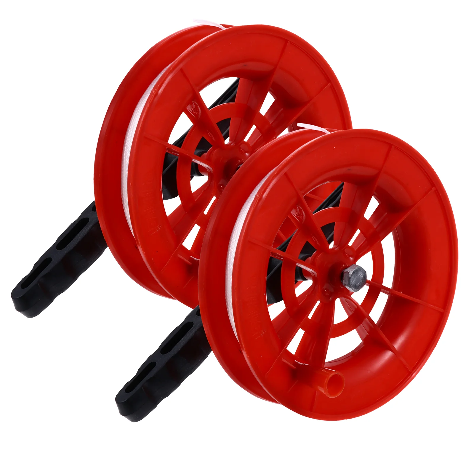 2 Pcs Wire Wheel Kite Flying Tool Line Winding Reel Hand Winder Accessories ABS Shaft