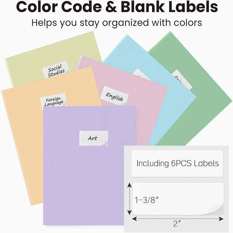 6 Pack Heavy Duty Two Pocket Plastic Folders, Assorted Pastel Colored File Folders, Back to School Office Document