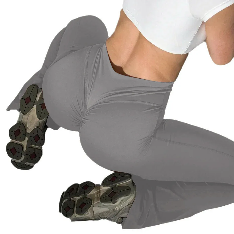 Frauen Flare Scrunch Leggings Hohe Taille Butt Lifting Gym Fitness Workout Leggins Yoga Hosen Hosen Strumpfhosen Sportswear