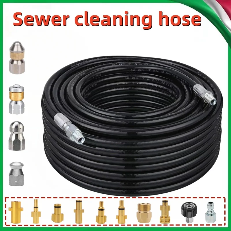 

Sewer Drainage Cleaning Hose Pipe Cleaner Kit Sewer Spray Nozzle kit ,for Karcher Interskol Huter Hammer Nilfisk Bosch Lavor