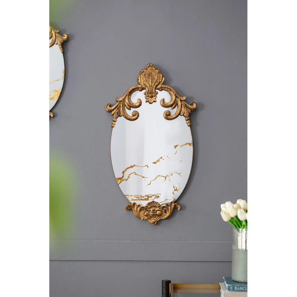 

26" x 15" Decorative Oval Wall Mirror, Accent Mirror for Living Room, Entryway, Bedroom, Office