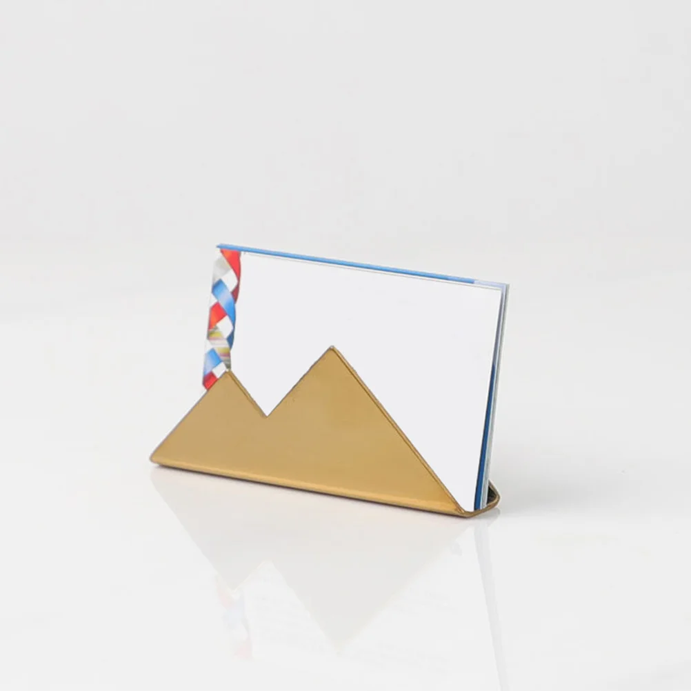 2Pcs Business Card Holder Desk Stand Organizer Metal Card Storage for Office Visiting Cards Holder Elegant Tabletop Display