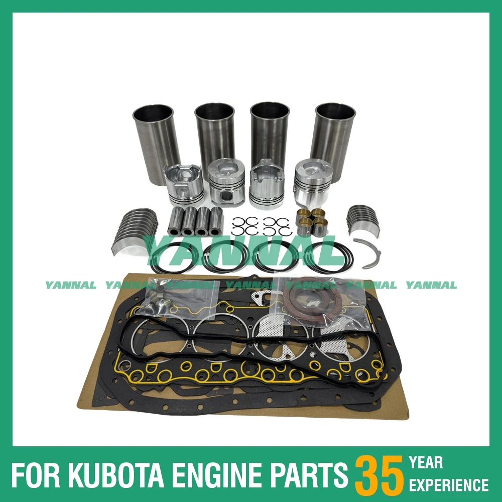 

Overhaul Rebuild Kit With Gasket Set Bearing For Xichai 4DX21-53D Excavator Engine Parts