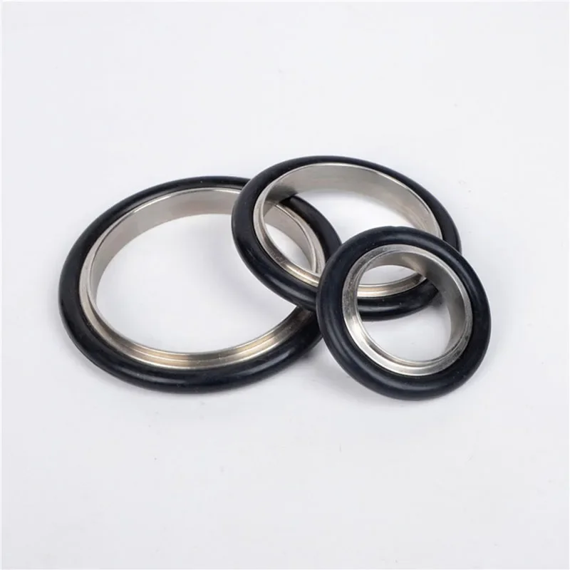 KF10 KF16 KF25 KF40 KF50 304 Stainless Steel Aluminium Alloy Vacuum Bracket FKM Fluorine Rubber Ring Gasket