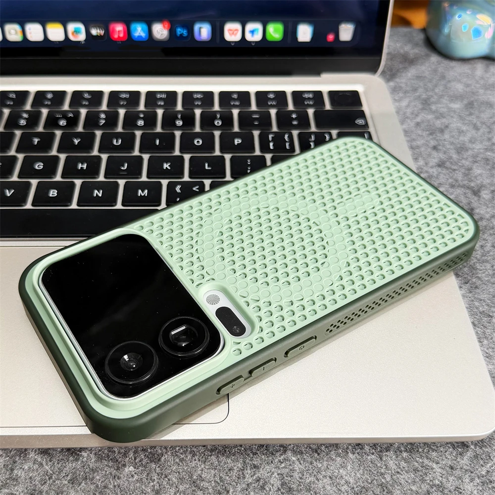 Dla Xiaomi Mi 17 Pro Max POCO F9 F8 F7 Ultra 15 14 13 Magnetyczne etui z chłodzeniem w formie plastra miodu, bezprzewodowym ładowaniem, oddychającą osłoną i ramką ochronną.