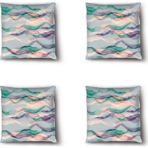 Jade Livaoğlu Home Custom Design Velvet Decorative 4'lü Filled Kombin Pillow decorate Case