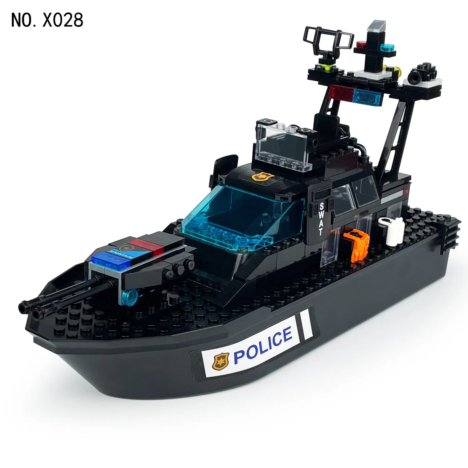 Coast Guard patrol boat model SWAT Police search boat ship building block Mini Brick Army figures Combat ship