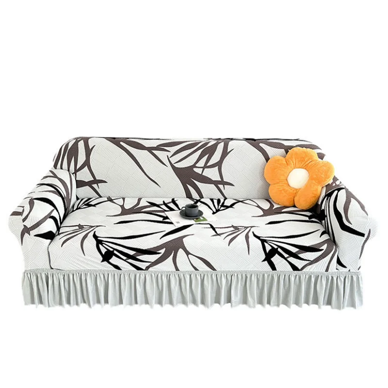 

1pc Flower Printed Elastic Sofa Cover Anti-dirt Spandex Sofa Cover Furniture Protector For Bedroom Office Living Room Home Decor