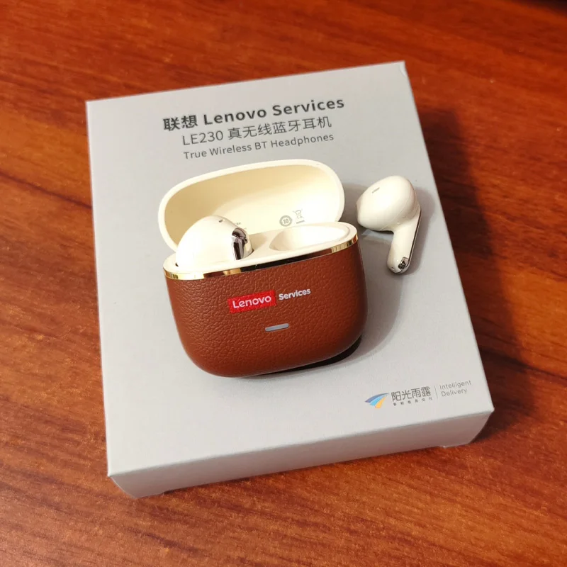 Écouteurs Bluetooth 6.0 originaux Lenovo LE230 TWS, réduction du bruit d'appel ENC, écouteurs sans fil, son HiFi, faible latence