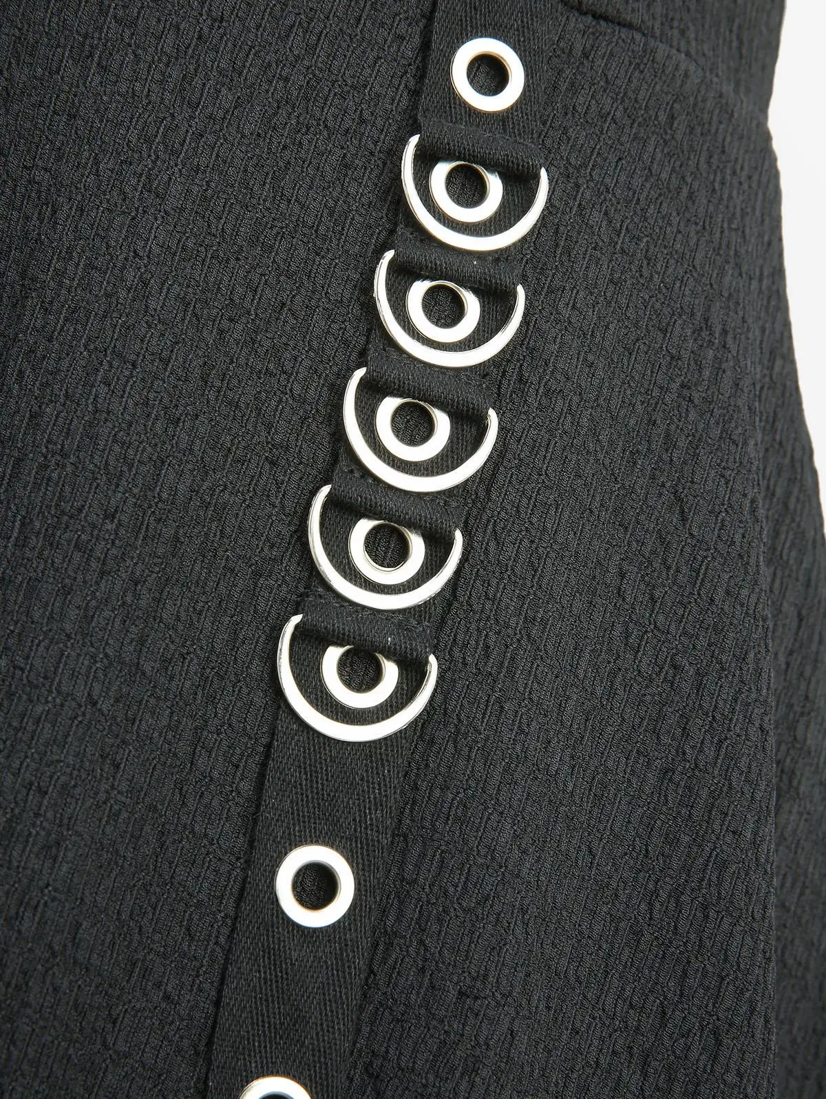 ROSEGAL حجم كبير التنانير النسائية غير الرسمية الأسود مرونة الخصر محكم حزام مشبك جروميت ألف خط تنورة مع جيب #3