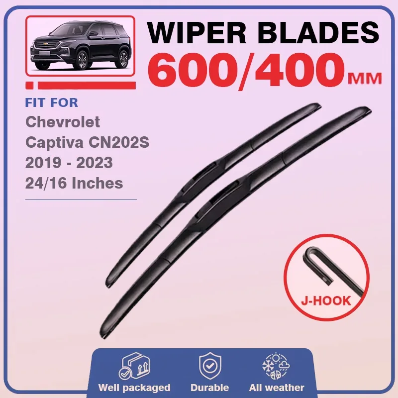 

Front Wiper Blades Set For Chevrolet Captiva CN202S 2019 - 2023 Windshield Brushes Windscreen Window Refill 2020 2021 2022 Motor