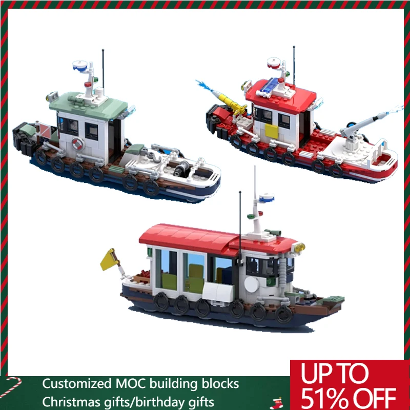 

304 PCS Hot Selling MOC City Port Tourist Ferry Boat Model DIY Creative Ideas Christmas Child Toy Assembly Puzzle Birthday Gift