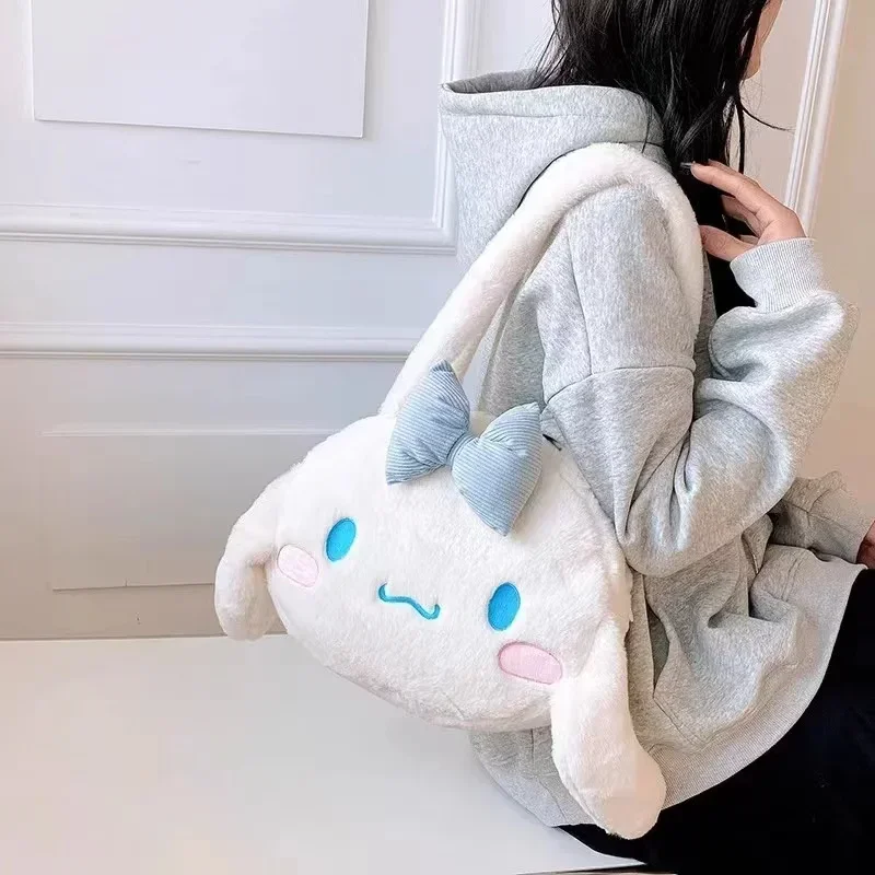 Sanrio My Melody Kuromi Cinnamoroll Kawaii милый аниме мультфильм периферийные женские плюшевые модные сумки праздничный подарок оптовая продажа