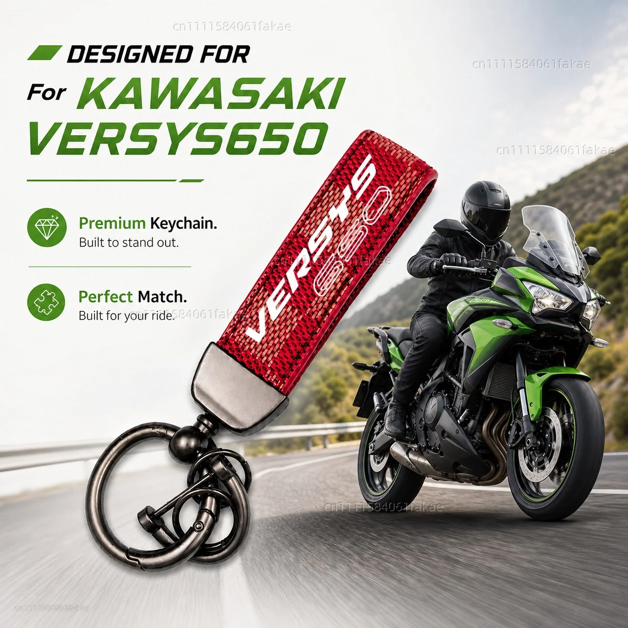 For KAWASAKI VERSYS 650 VERSYS650 ABS 2010-2020 2019 2015 Motorcycle Keychain Custom Logo Gift for Rider Men Women