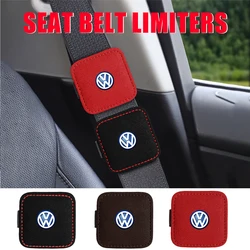 PU Leather Car Seat Belt Clips Magnetic Safety Belt Fixed Limiter Styling For Volkswagen GOLF Tiguan Polo Golf 6 Golf Jetta MK5