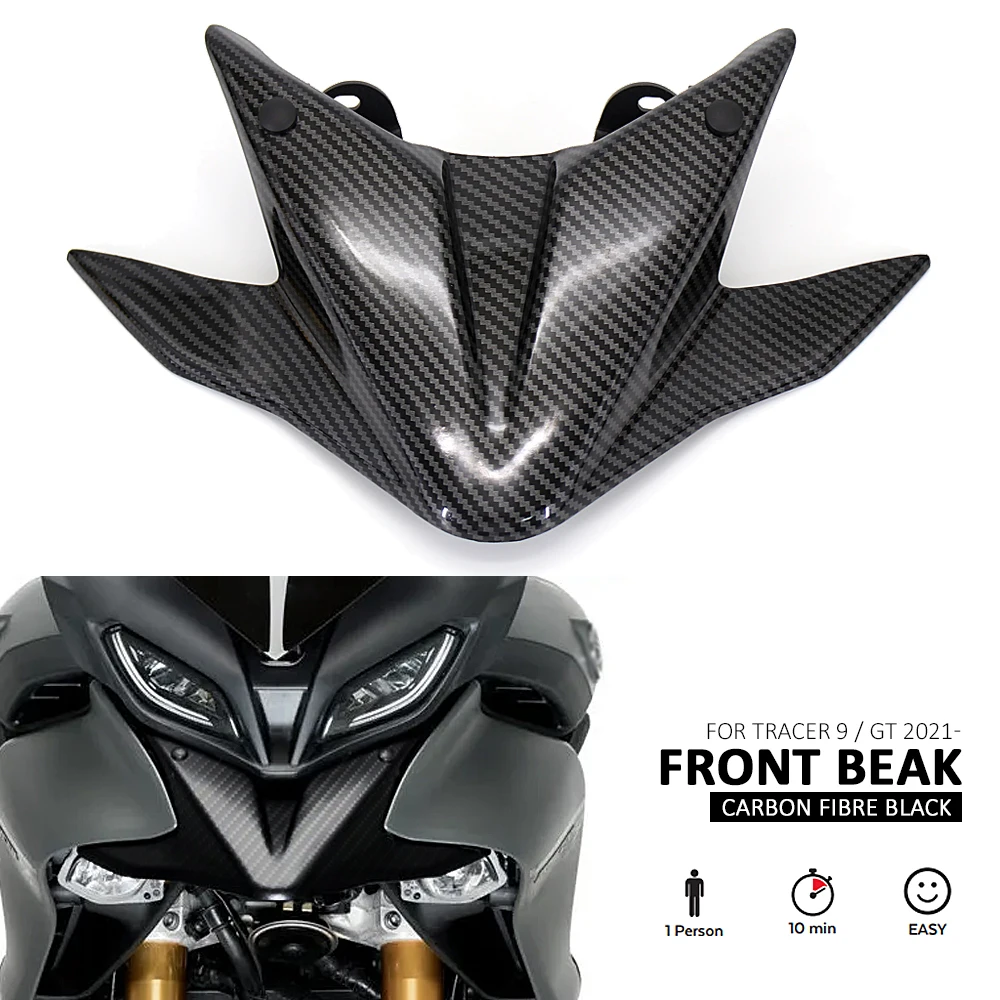 

New Black Front Wheel Fender For YAMAHA Tracer 900 GT TRACER 9 Tracer9 Tracer900 Beak Nose Cone Extension Cover 2021 2022 2023