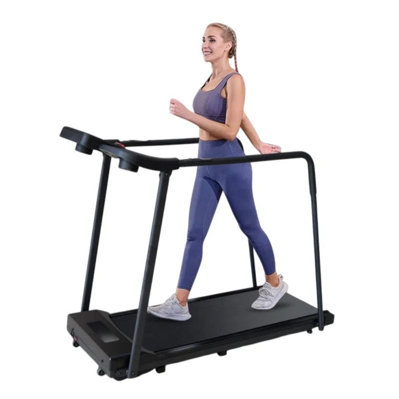Joint Protection For The Elderly Jogging Walking Treadmill Foldable Electric Indoor Exercise Treadmill With Long Armrests