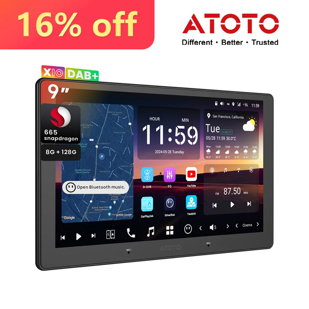 ATOTO X10DG209E 9 インチ ダブル DIN：バイクのオーディオシステムを Android スマートフォンレベルにアップグレードする完全ガイド