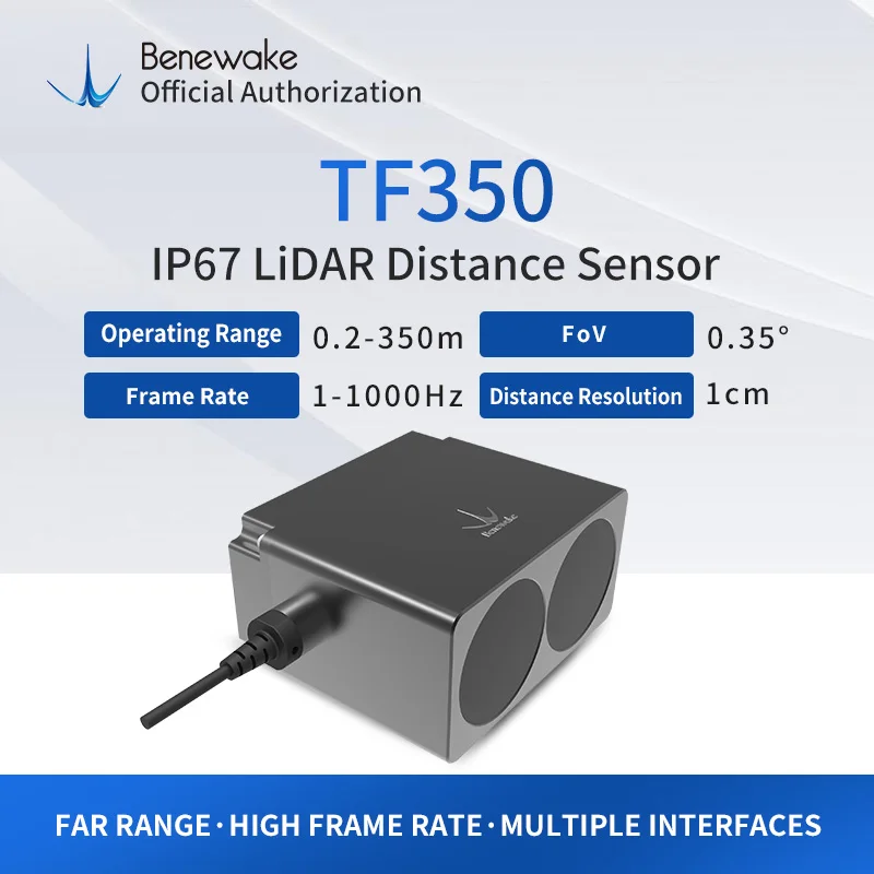 

Benewake 350m long range lidar TF350 automobile anti-collision fixed-height industrial security UART/CAN/232/485/4-20mA