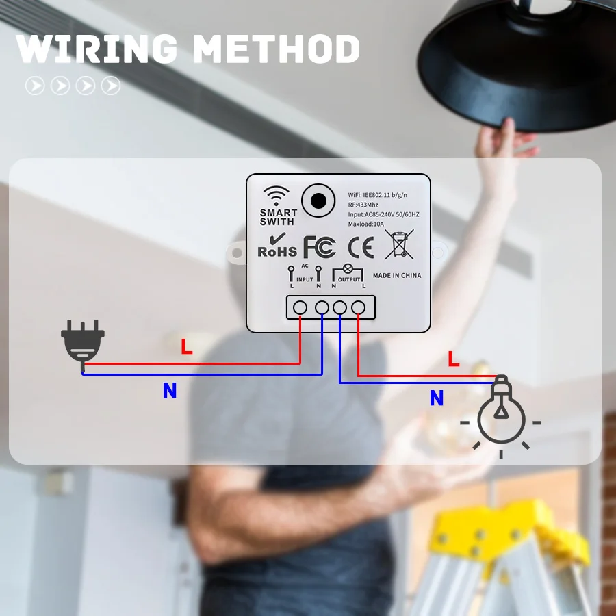 IsFriday Smart WiFi Switch Tuya Smart Home 433MHz Wireless Switch For Lighting Voice Control Work With Google Home Alexa Alice