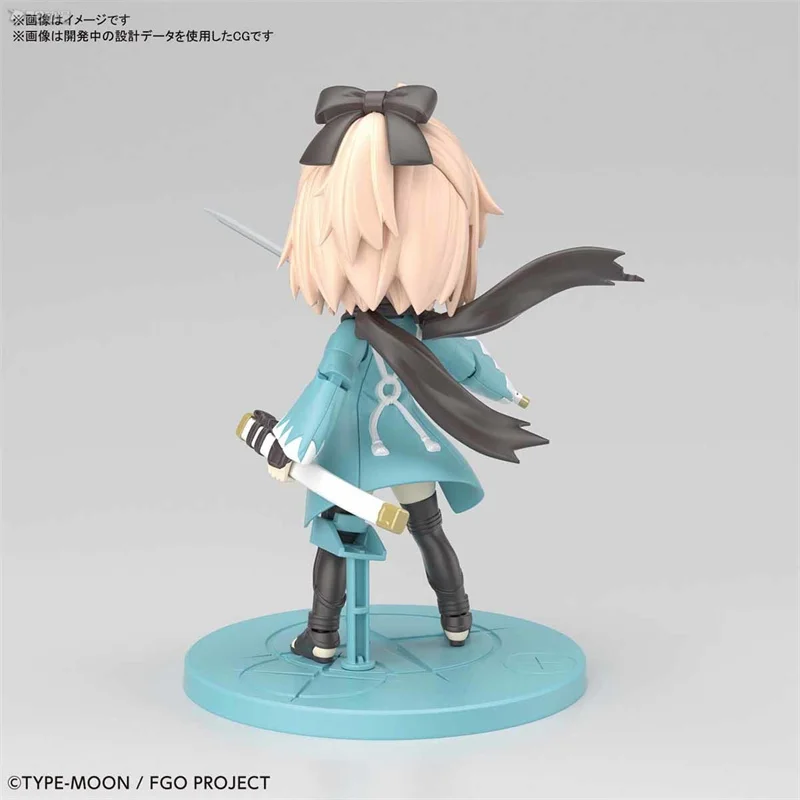 Bandai Original Petitrits Fate/Grand Order Okita Souji Action Figure Assembly Model Kit Toys Collectible Gifts For Children