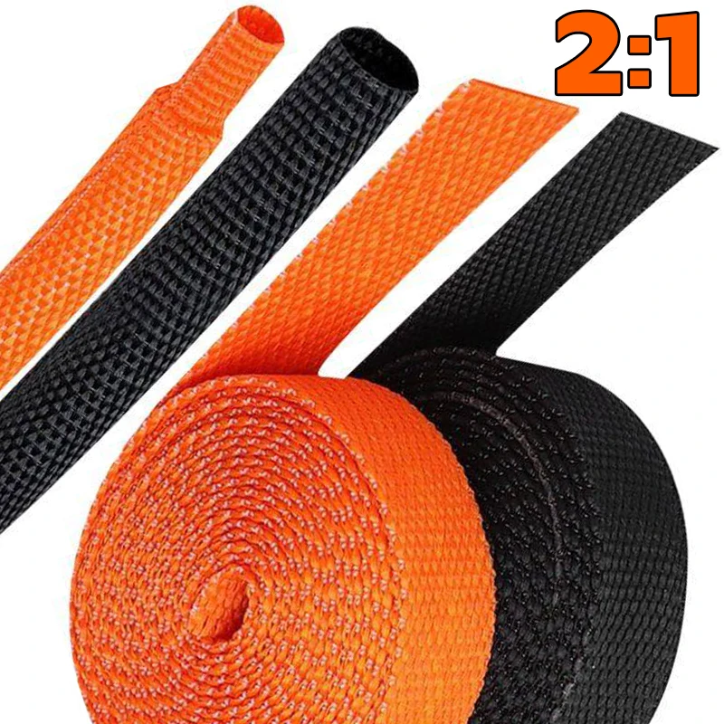Insulation Heat Shrink Tubing Braided Wire Wrapping Flam Retardant Cable Sleeves Sheath Car Line Protection Covers Organizer